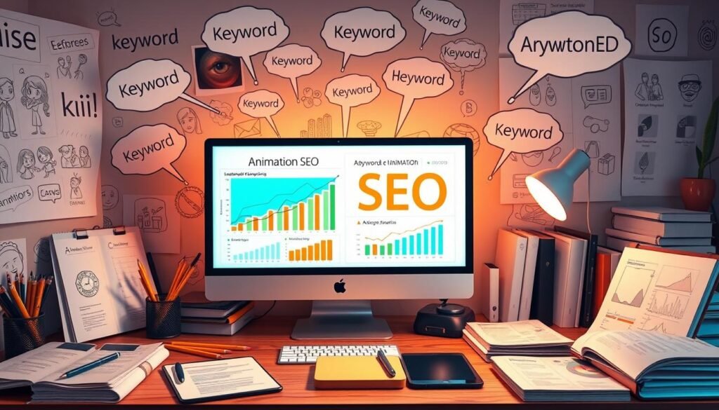 badanie słów kluczowych dla animacji