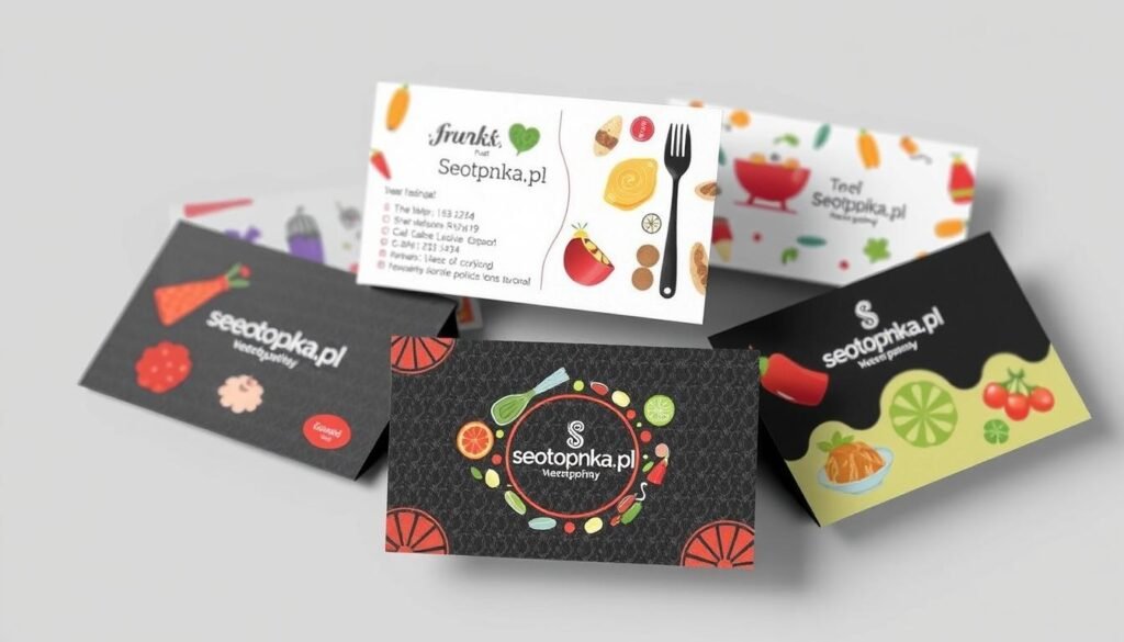 kreatywne wizytówki branży gastronomicznej